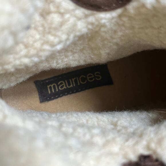 Maurices Helen Foldover Boots Womens Size 9M Brown Faux Leather Stacked Heel - Picture 10 of 12